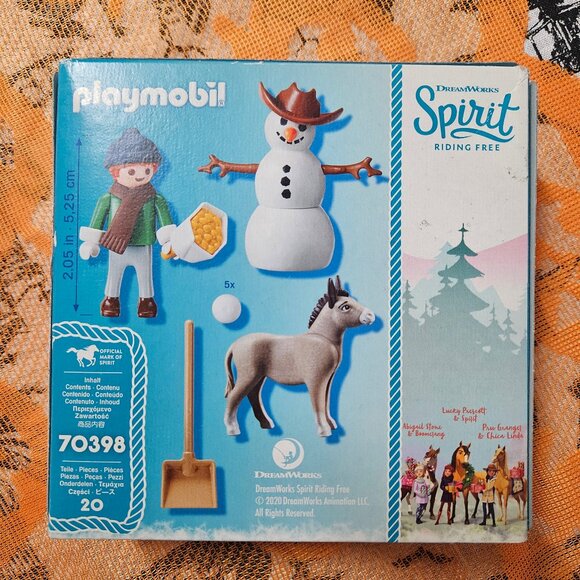 Playmobil Spirit Riding Free 70398 Snips Senor Carrots Snowman Winter DreamWorks - Picture 3 of 6